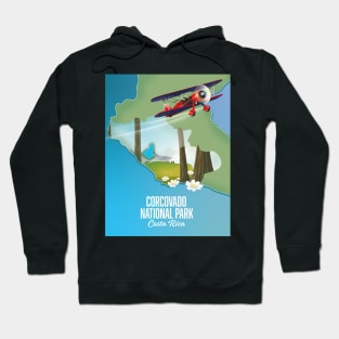 Corcovado National Park, Costa Rica map Hoodie